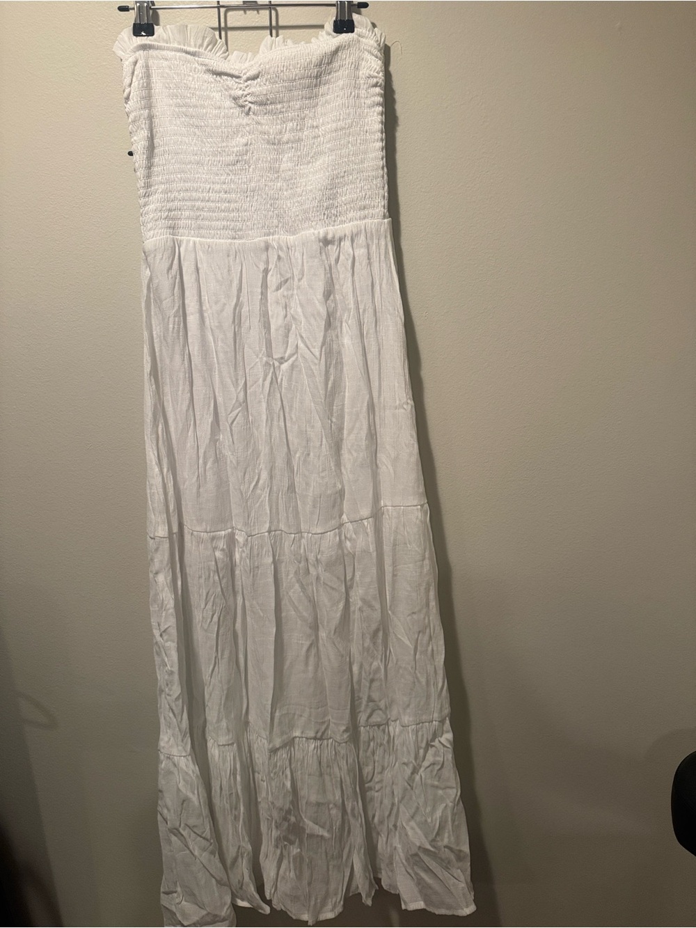 Love Tree White Strapless Maxi Dress